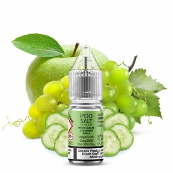 Pod Salt - White Grape Cucumber Apple 10 ml 20 mg