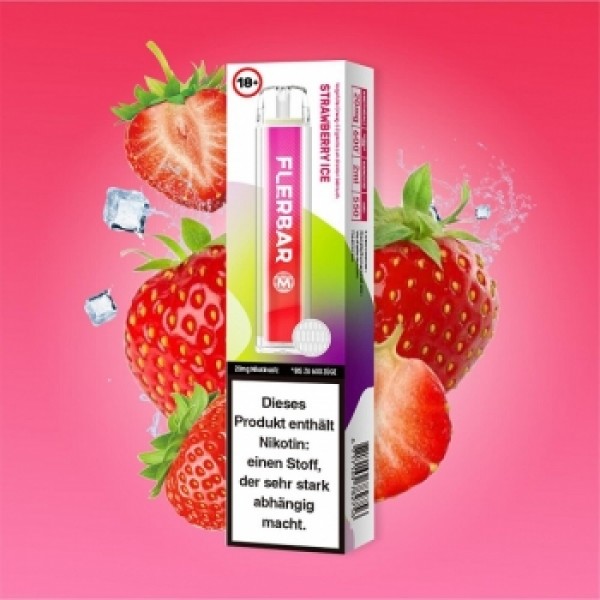 FLERBAR M - Strawberry Ice EINWEG E-ZIGARETTE 20mg