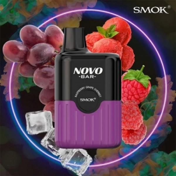 Smok Novo Bar B600 - Raspberry Grape Sherbet - EINWEG E - ZIGARETTE 20mg