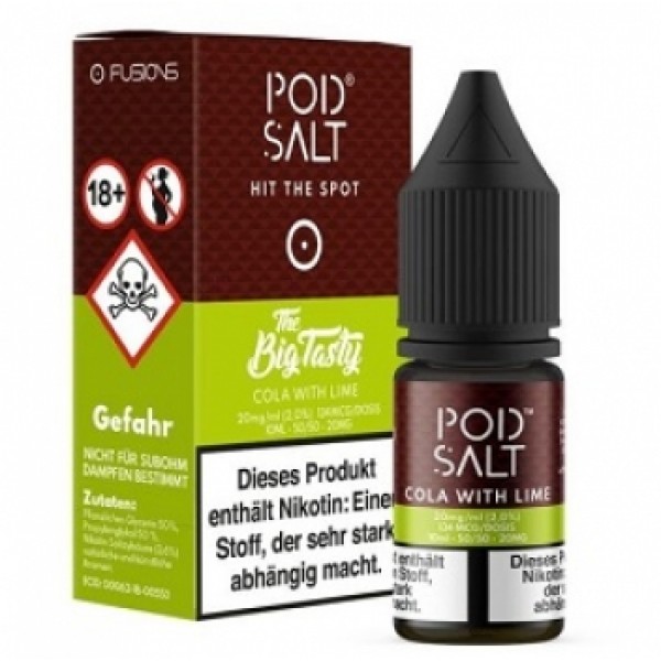 Pod Salt - Fusion Cola with Lime 10 ml - 20 mg